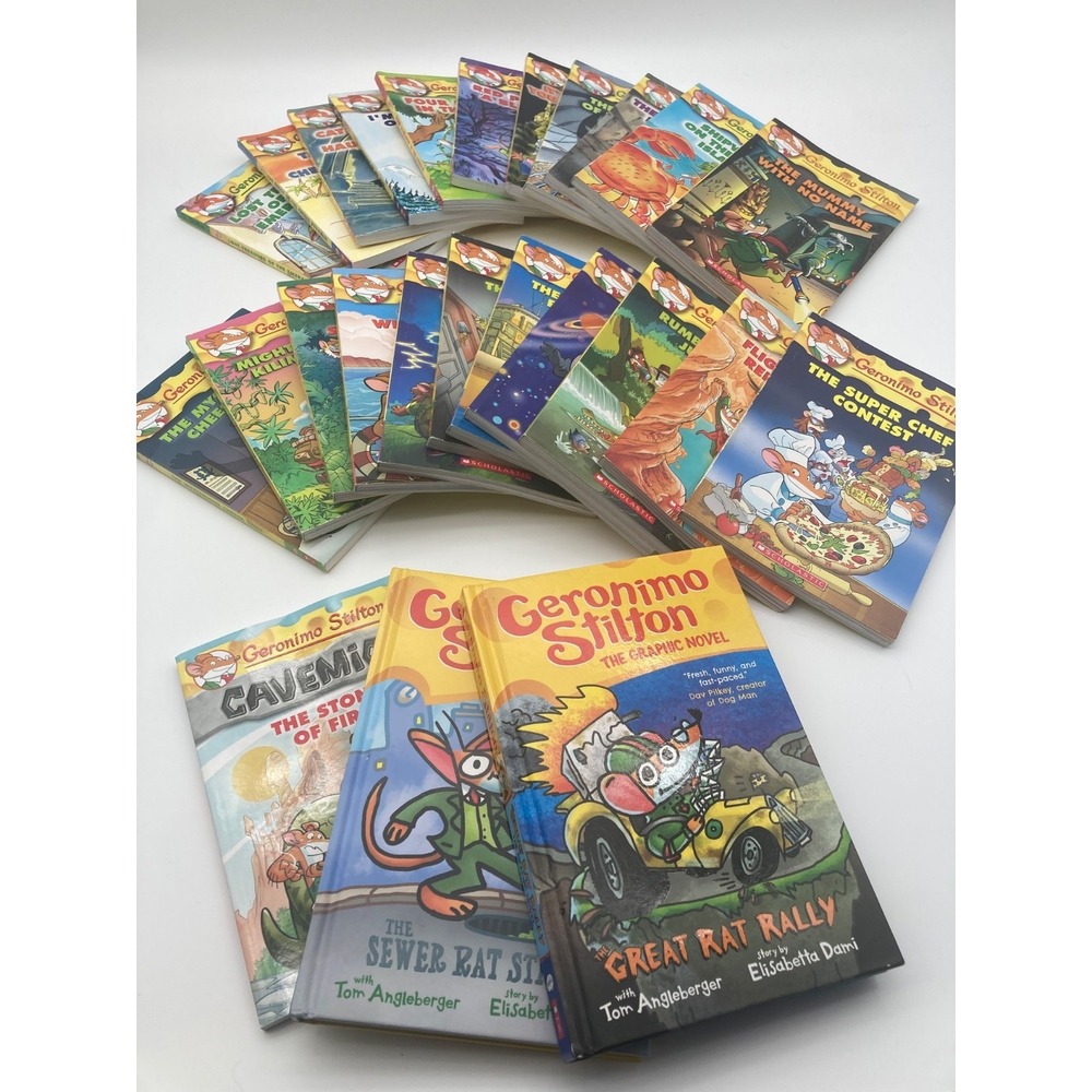 Geronimo Stilton Scholastic Book Lot of 25 - Graphic Novels Chapter Books Set